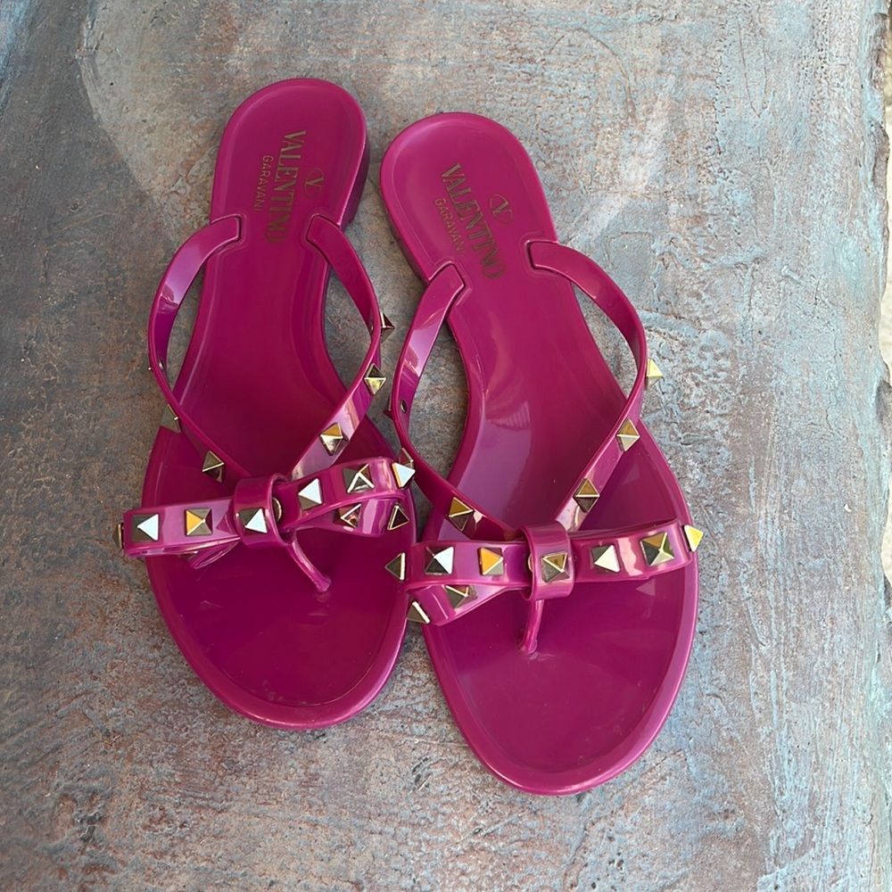- Valentino rock stud jelly sandals original